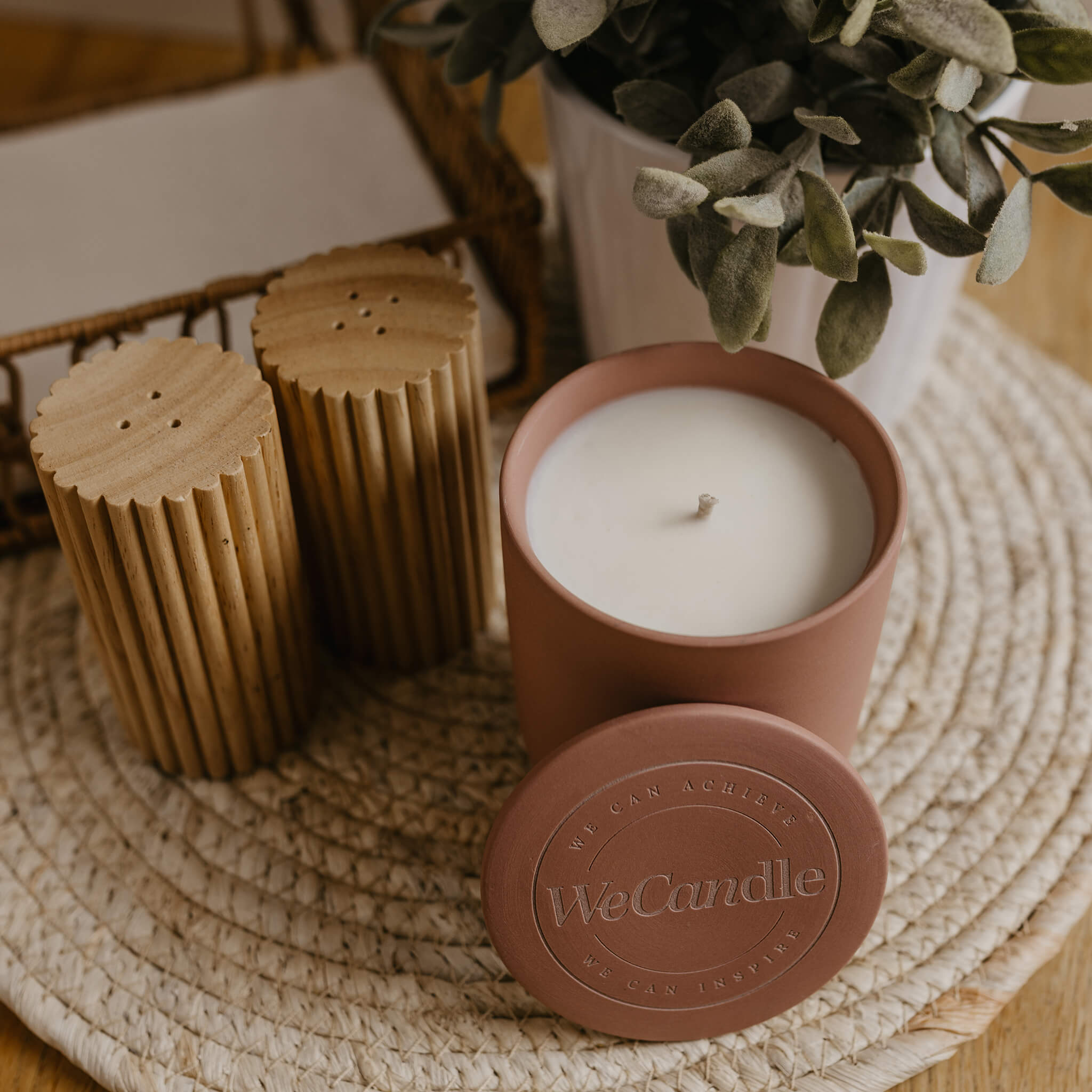 Amber & Driftwood Handmade Candle